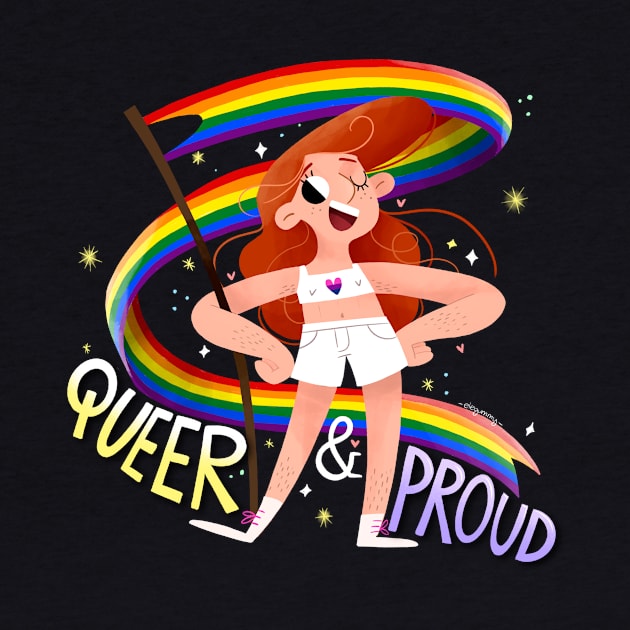 Queer & Proud. Bi heart by Gummy Illustrations